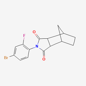 molecular formula C15H13BrFNO2 B4771683 4-(4-bromo-2-fluorophenyl)-4-azatricyclo[5.2.1.0~2,6~]decane-3,5-dione 