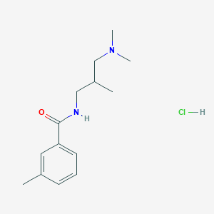 molecular formula C14H23ClN2O B4771690 N-[3-(dimethylamino)-2-methylpropyl]-3-methylbenzamide hydrochloride 