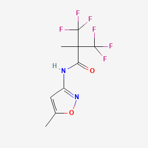 molecular formula C9H8F6N2O2 B4771753 3,3,3-trifluoro-2-methyl-N-(5-methyl-3-isoxazolyl)-2-(trifluoromethyl)propanamide 