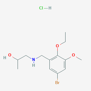 molecular formula C13H21BrClNO3 B4771771 1-[(5-bromo-2-ethoxy-3-methoxybenzyl)amino]propan-2-ol hydrochloride 