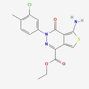 molecular formula C16H14ClN3O3S B4771798 ethyl 5-amino-3-(3-chloro-4-methylphenyl)-4-oxo-3,4-dihydrothieno[3,4-d]pyridazine-1-carboxylate 