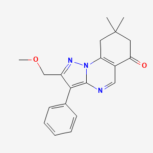 molecular formula C20H21N3O2 B4771803 2-(methoxymethyl)-8,8-dimethyl-3-phenyl-8,9-dihydropyrazolo[1,5-a]quinazolin-6(7H)-one 