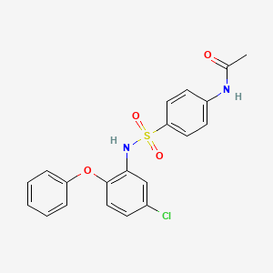 molecular formula C20H17ClN2O4S B4771811 N-(4-{[(5-chloro-2-phenoxyphenyl)amino]sulfonyl}phenyl)acetamide 