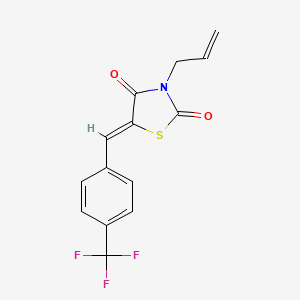 molecular formula C14H10F3NO2S B4771817 3-allyl-5-[4-(trifluoromethyl)benzylidene]-1,3-thiazolidine-2,4-dione 