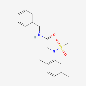 molecular formula C18H22N2O3S B4771824 N~1~-benzyl-N~2~-(2,5-dimethylphenyl)-N~2~-(methylsulfonyl)glycinamide 