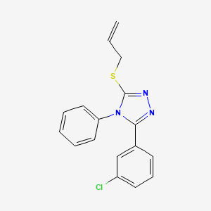 molecular formula C17H14ClN3S B4771827 3-(allylthio)-5-(3-chlorophenyl)-4-phenyl-4H-1,2,4-triazole 