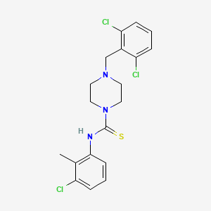 molecular formula C19H20Cl3N3S B4771876 N-(3-chloro-2-methylphenyl)-4-(2,6-dichlorobenzyl)-1-piperazinecarbothioamide 