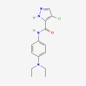 molecular formula C14H17ClN4O B4771931 4-chloro-N-[4-(diethylamino)phenyl]-1H-pyrazole-3-carboxamide 