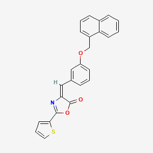 molecular formula C25H17NO3S B4771948 4-[3-(1-naphthylmethoxy)benzylidene]-2-(2-thienyl)-1,3-oxazol-5(4H)-one 