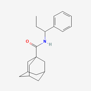 molecular formula C20H27NO B4771964 N-(1-phenylpropyl)-1-adamantanecarboxamide 