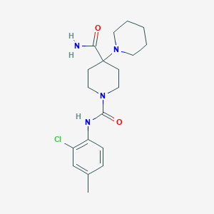 molecular formula C19H27ClN4O2 B4771986 N~1~'-(2-chloro-4-methylphenyl)-1,4'-bipiperidine-1',4'-dicarboxamide 