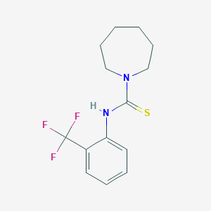 molecular formula C14H17F3N2S B4772052 N-[2-(trifluoromethyl)phenyl]-1-azepanecarbothioamide 