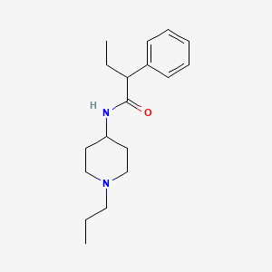 molecular formula C18H28N2O B4772056 2-phenyl-N-(1-propyl-4-piperidinyl)butanamide 