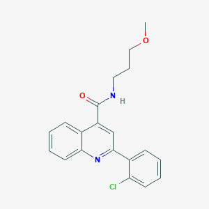 molecular formula C20H19ClN2O2 B4772068 2-(2-chlorophenyl)-N-(3-methoxypropyl)-4-quinolinecarboxamide 