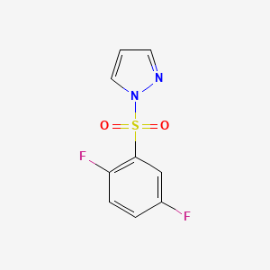 molecular formula C9H6F2N2O2S B4772112 1-[(2,5-difluorophenyl)sulfonyl]-1H-pyrazole 