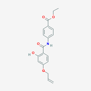 molecular formula C19H19NO5 B4772117 ethyl 4-{[4-(allyloxy)-2-hydroxybenzoyl]amino}benzoate 