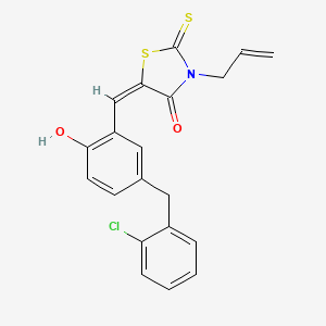 molecular formula C20H16ClNO2S2 B4772127 3-allyl-5-[5-(2-chlorobenzyl)-2-hydroxybenzylidene]-2-thioxo-1,3-thiazolidin-4-one 