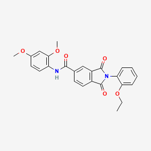 molecular formula C25H22N2O6 B4772156 N-(2,4-dimethoxyphenyl)-2-(2-ethoxyphenyl)-1,3-dioxo-5-isoindolinecarboxamide 