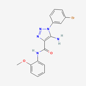 molecular formula C16H14BrN5O2 B4772211 5-amino-1-(3-bromophenyl)-N-(2-methoxyphenyl)-1H-1,2,3-triazole-4-carboxamide 