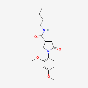 molecular formula C17H24N2O4 B4772288 N-butyl-1-(2,4-dimethoxyphenyl)-5-oxopyrrolidine-3-carboxamide 