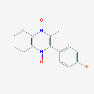 molecular formula C15H15BrN2O2 B4772325 2-(4-bromophenyl)-3-methyl-5,6,7,8-tetrahydroquinoxaline 1,4-dioxide 