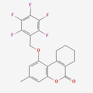molecular formula C21H15F5O3 B4772331 3-methyl-1-[(pentafluorobenzyl)oxy]-7,8,9,10-tetrahydro-6H-benzo[c]chromen-6-one 
