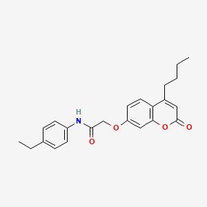 molecular formula C23H25NO4 B4772340 2-[(4-butyl-2-oxo-2H-chromen-7-yl)oxy]-N-(4-ethylphenyl)acetamide 