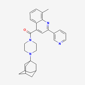 molecular formula C30H34N4O B4772348 4-{[4-(1-adamantyl)-1-piperazinyl]carbonyl}-8-methyl-2-(3-pyridinyl)quinoline 