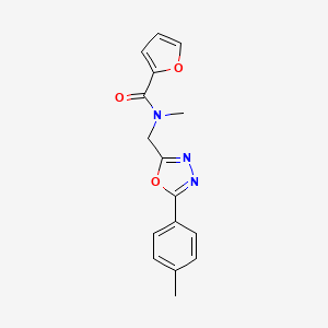 molecular formula C16H15N3O3 B4772391 N-methyl-N-{[5-(4-methylphenyl)-1,3,4-oxadiazol-2-yl]methyl}-2-furamide 