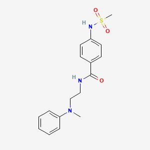 molecular formula C17H21N3O3S B4772408 N-{2-[methyl(phenyl)amino]ethyl}-4-[(methylsulfonyl)amino]benzamide 
