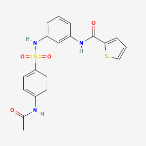 molecular formula C19H17N3O4S2 B4772412 N-[3-({[4-(acetylamino)phenyl]sulfonyl}amino)phenyl]-2-thiophenecarboxamide 