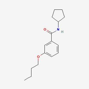 molecular formula C16H23NO2 B4772415 3-butoxy-N-cyclopentylbenzamide 