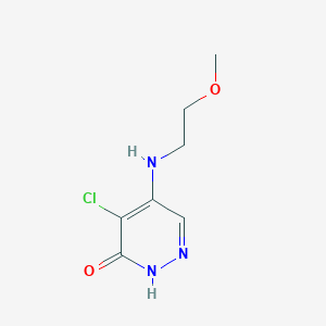 molecular formula C7H10ClN3O2 B4772418 4-chloro-5-[(2-methoxyethyl)amino]-3(2H)-pyridazinone 