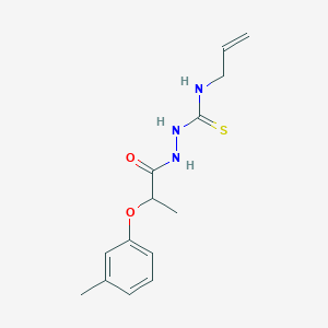 molecular formula C14H19N3O2S B4772426 N-allyl-2-[2-(3-methylphenoxy)propanoyl]hydrazinecarbothioamide 