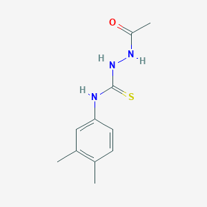 molecular formula C11H15N3OS B4772465 2-acetyl-N-(3,4-dimethylphenyl)hydrazinecarbothioamide 