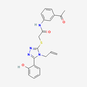 molecular formula C21H20N4O3S B4772508 N-(3-acetylphenyl)-2-{[4-allyl-5-(2-hydroxyphenyl)-4H-1,2,4-triazol-3-yl]thio}acetamide 