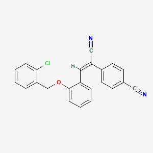 molecular formula C23H15ClN2O B4772515 4-(2-{2-[(2-chlorobenzyl)oxy]phenyl}-1-cyanovinyl)benzonitrile 
