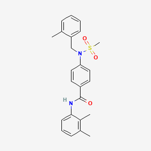 molecular formula C24H26N2O3S B4772561 N-(2,3-dimethylphenyl)-4-[(2-methylbenzyl)(methylsulfonyl)amino]benzamide 