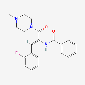 molecular formula C21H22FN3O2 B4772578 N-{2-(2-fluorophenyl)-1-[(4-methyl-1-piperazinyl)carbonyl]vinyl}benzamide CAS No. 5910-07-6