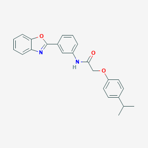 molecular formula C24H22N2O3 B477259 N-[3-(1,3-benzoxazol-2-yl)phenyl]-2-(4-isopropylphenoxy)acetamide CAS No. 354120-53-9
