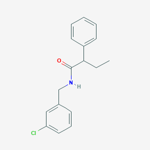 molecular formula C17H18ClNO B4772602 N-(3-chlorobenzyl)-2-phenylbutanamide 