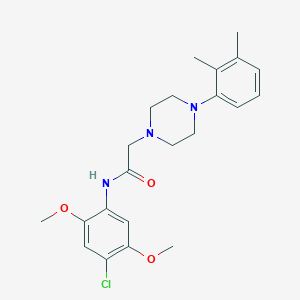 molecular formula C22H28ClN3O3 B4772604 N-(4-chloro-2,5-dimethoxyphenyl)-2-[4-(2,3-dimethylphenyl)-1-piperazinyl]acetamide 