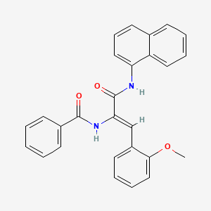 molecular formula C27H22N2O3 B4772608 N-{2-(2-methoxyphenyl)-1-[(1-naphthylamino)carbonyl]vinyl}benzamide 