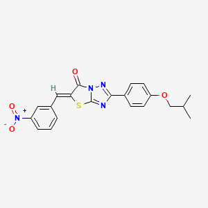 molecular formula C21H18N4O4S B4772609 2-(4-isobutoxyphenyl)-5-(3-nitrobenzylidene)[1,3]thiazolo[3,2-b][1,2,4]triazol-6(5H)-one 