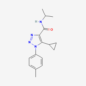 molecular formula C16H20N4O B4772614 5-cyclopropyl-N-isopropyl-1-(4-methylphenyl)-1H-1,2,3-triazole-4-carboxamide 