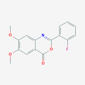 molecular formula C16H12FNO4 B477264 2-(2-fluorophenyl)-6,7-dimethoxy-4H-3,1-benzoxazin-4-one CAS No. 354120-93-7