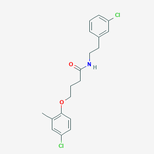 molecular formula C19H21Cl2NO2 B4772659 4-(4-chloro-2-methylphenoxy)-N-[2-(3-chlorophenyl)ethyl]butanamide 