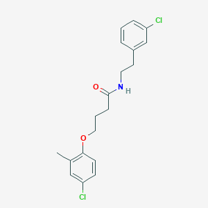 4-(4-chloro-2-methylphenoxy)-N-[2-(3-chlorophenyl)ethyl]butanamide