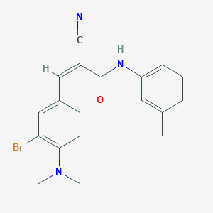 molecular formula C19H18BrN3O B4772692 3-[3-bromo-4-(dimethylamino)phenyl]-2-cyano-N-(3-methylphenyl)acrylamide 