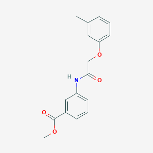molecular formula C17H17NO4 B477270 Methyl 3-{[(3-methylphenoxy)acetyl]amino}benzoate CAS No. 433239-31-7